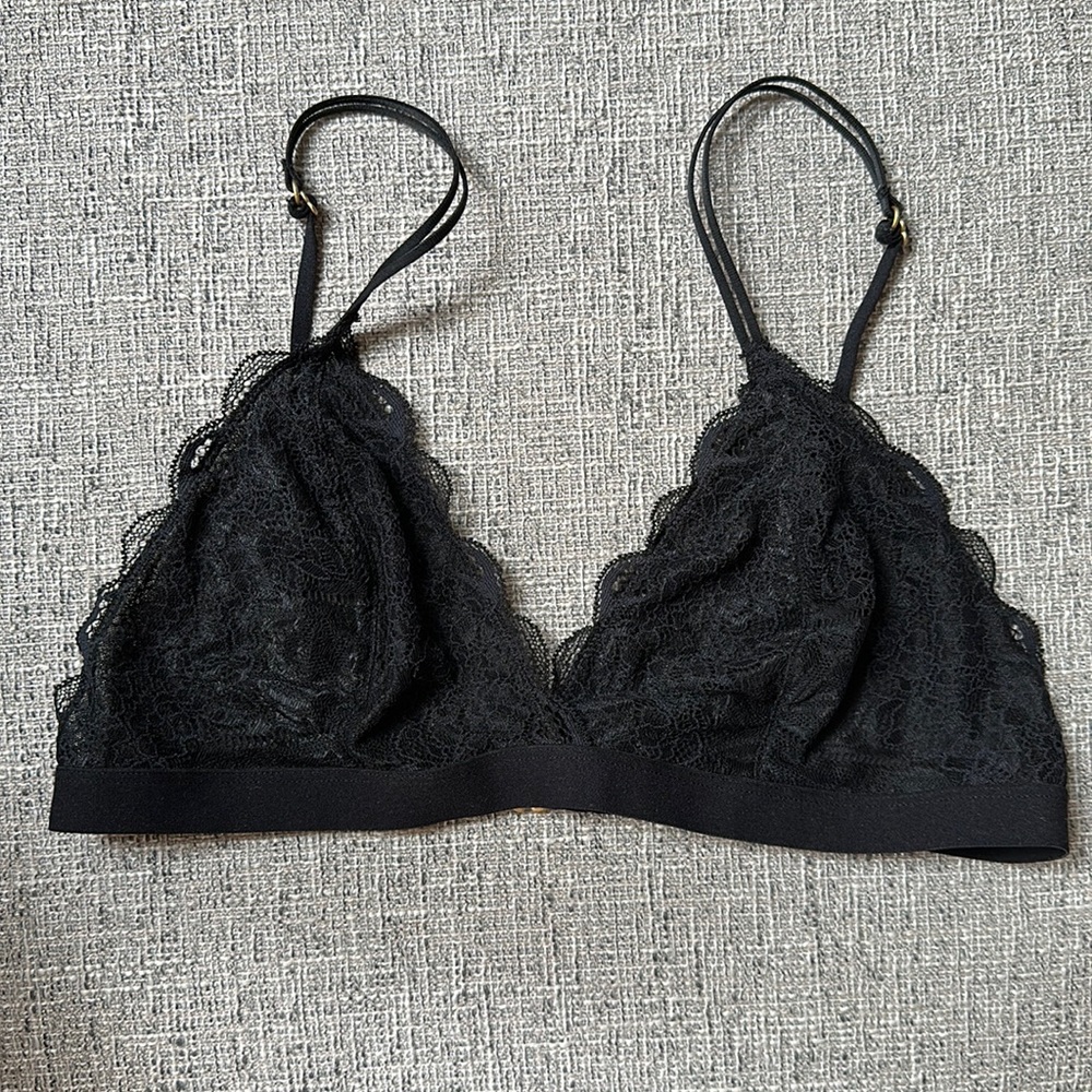 Madewell lace bralette - black